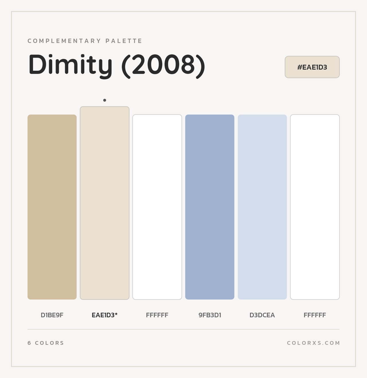 Dimity (2008) - Complementary Color Palette