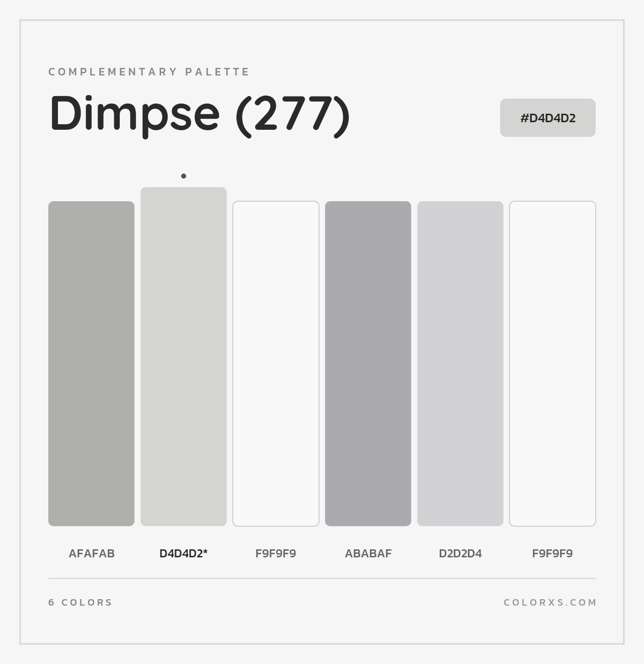 Dimpse (277) - Complementary Color Palette