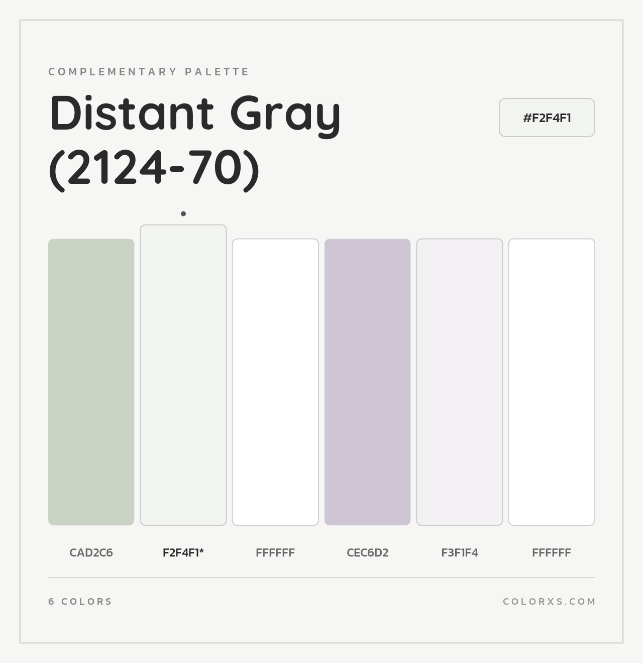 Distant Gray (2124-70) - Complementary Color Palette