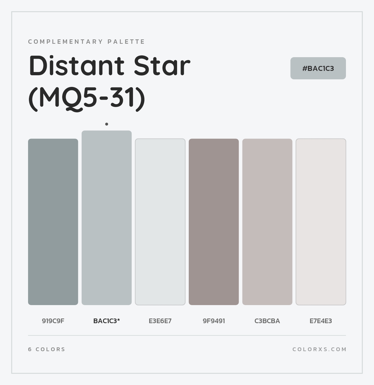 Distant Star (MQ5-31) - Complementary Color Palette