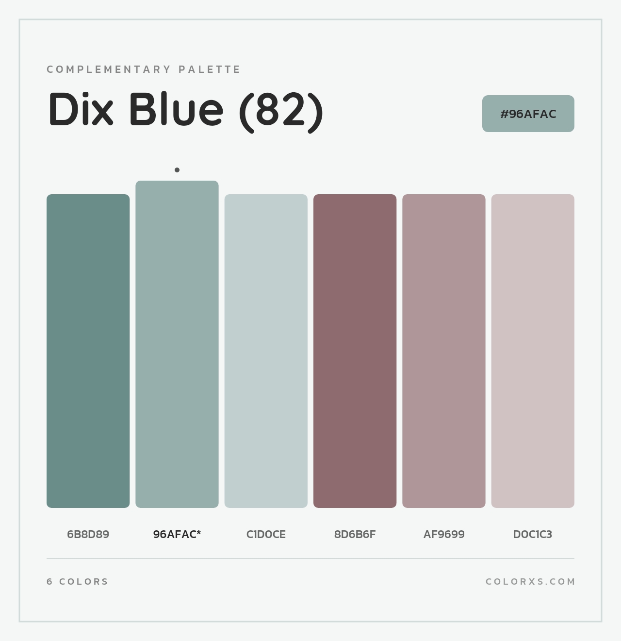 Dix Blue (82) - Complementary Color Palette