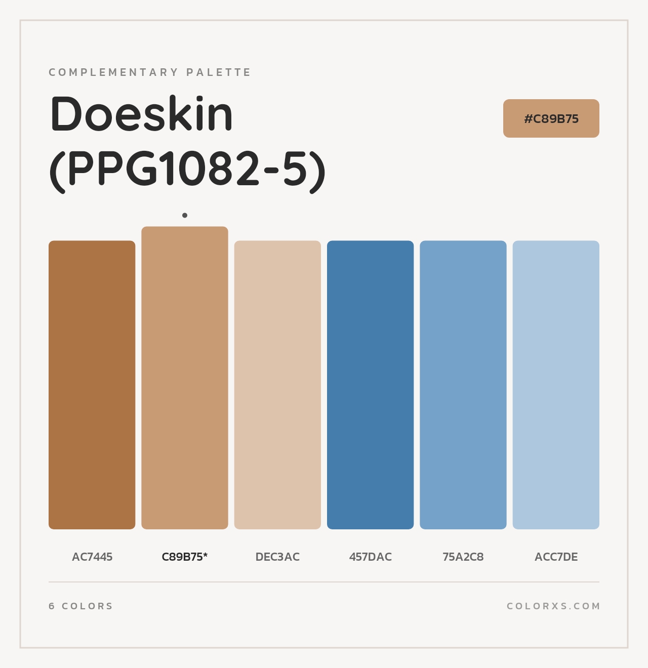 Doeskin (PPG1082-5) - Complementary Color Palette
