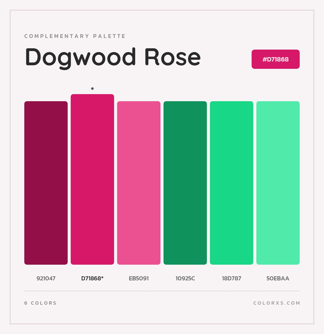 Dogwood Rose - Complementary Color Palette