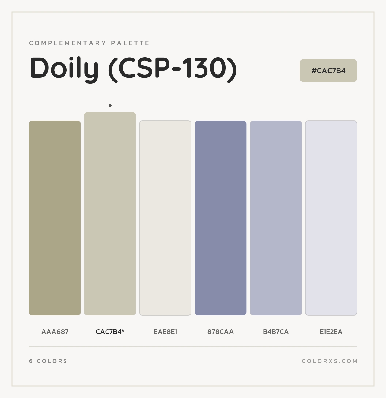 Doily (CSP-130) - Complementary Color Palette