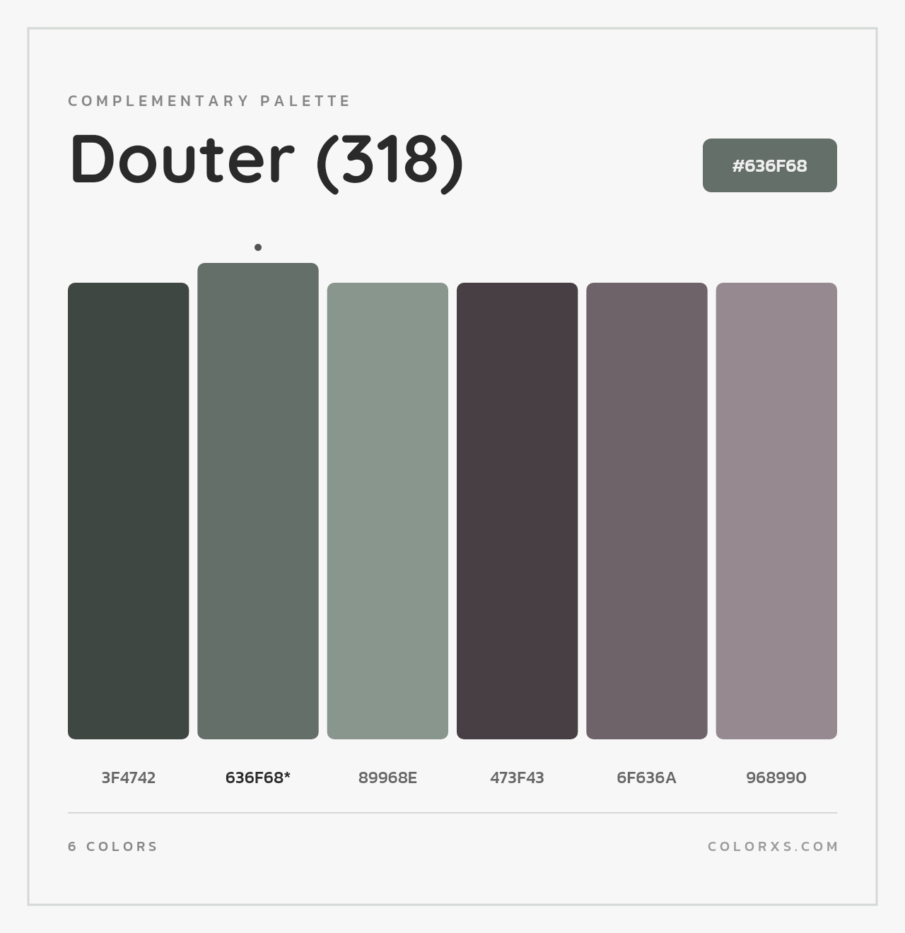 Douter (318) - Complementary Color Palette