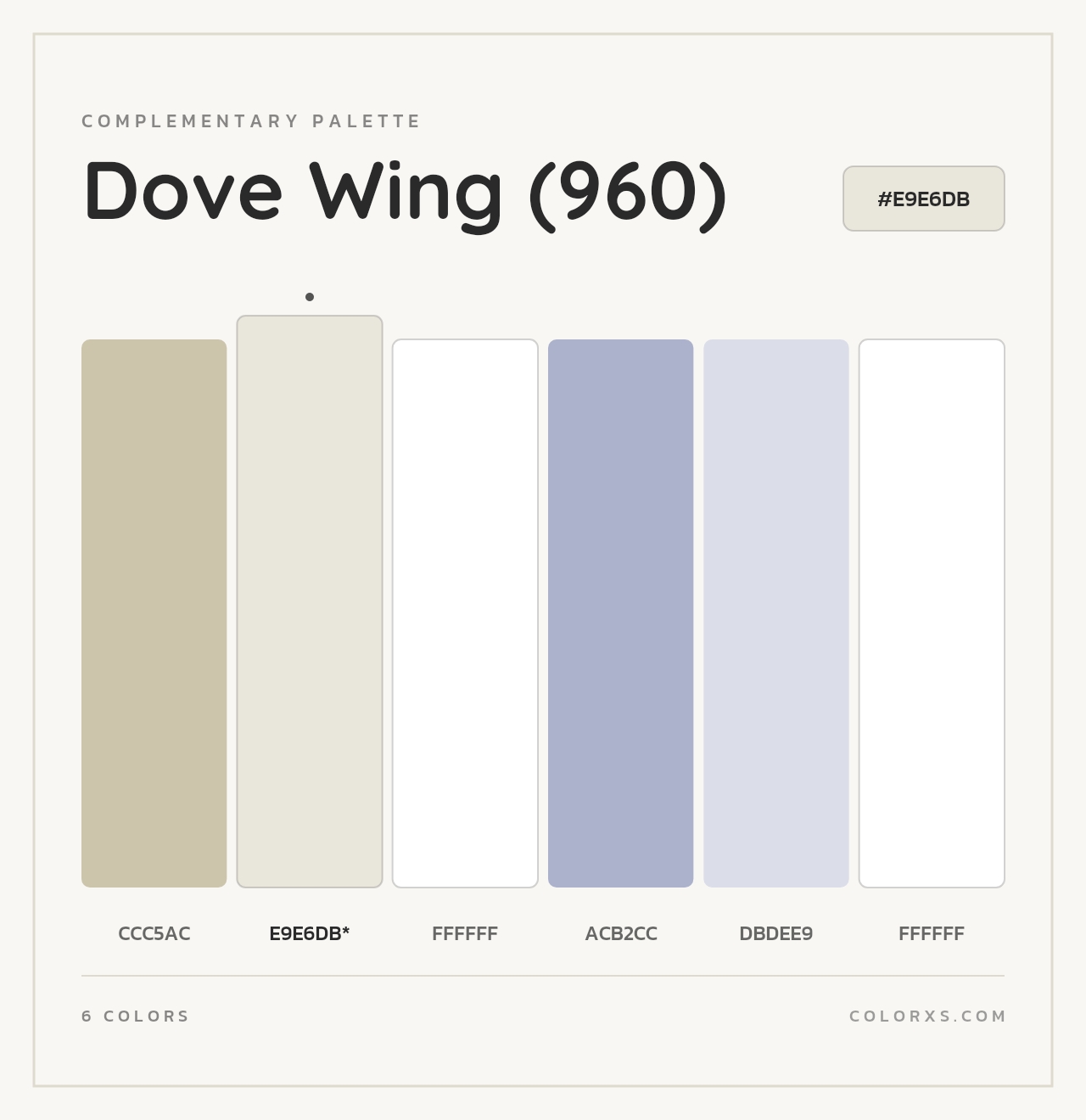 Dove Wing (960) - Complementary Color Palette