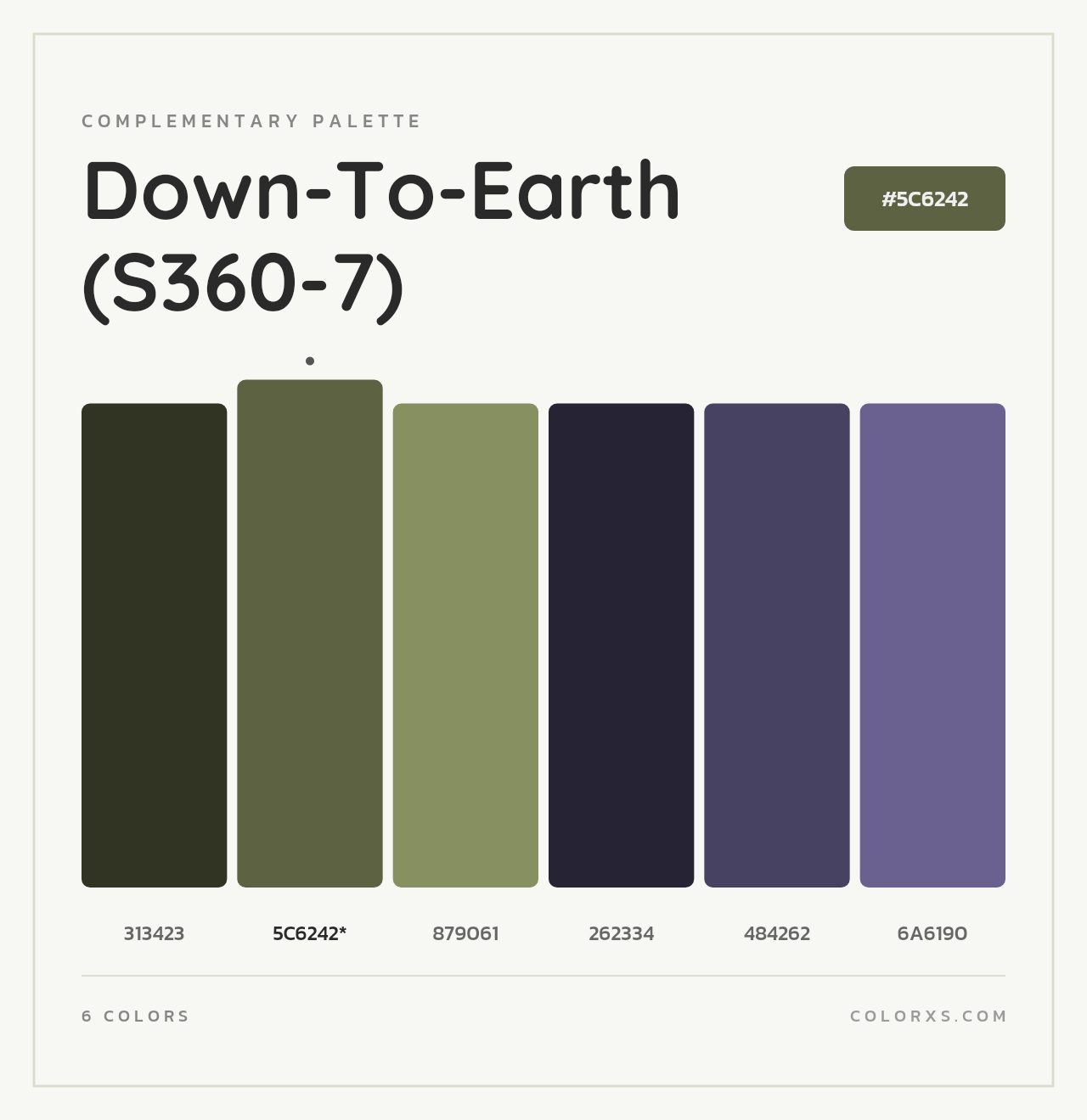 Down-To-Earth (S360-7) - Complementary Color Palette