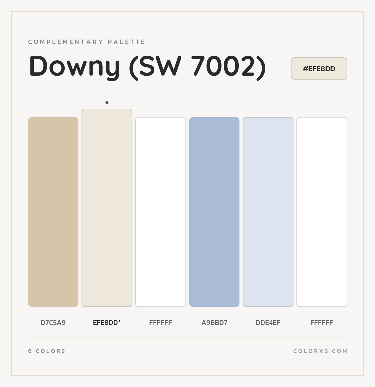 Downy (SW 7002) - Complementary Color Palette