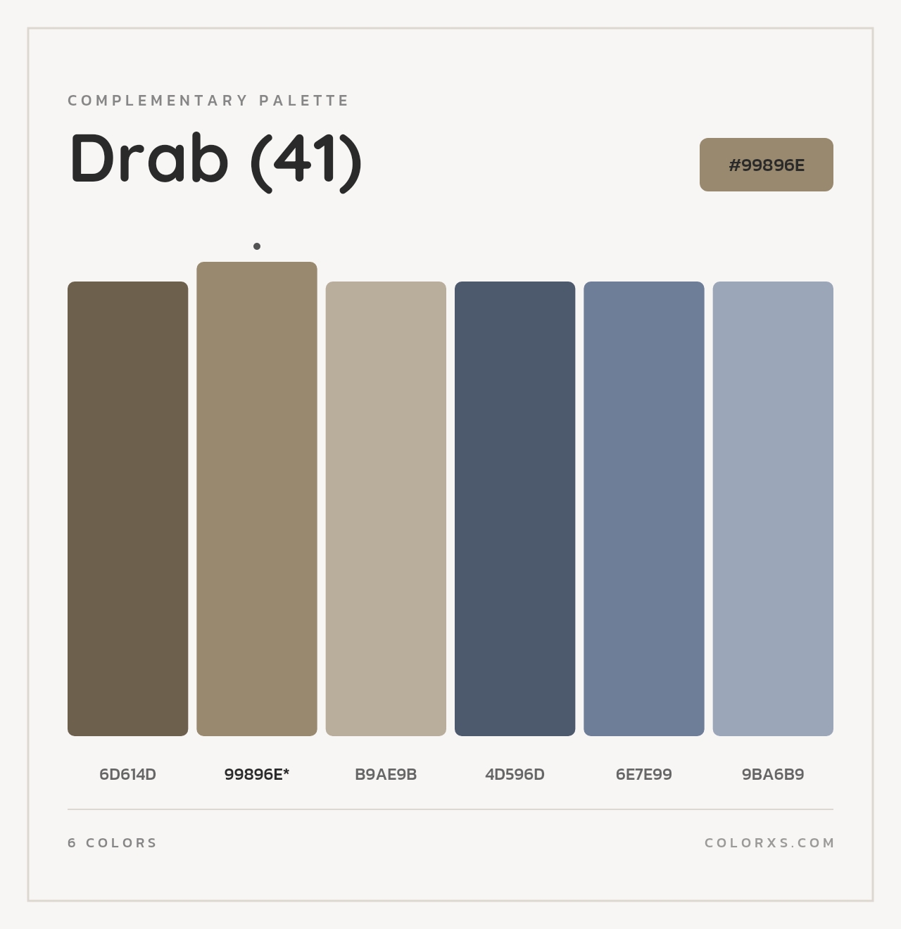 Drab (41) - Complementary Color Palette