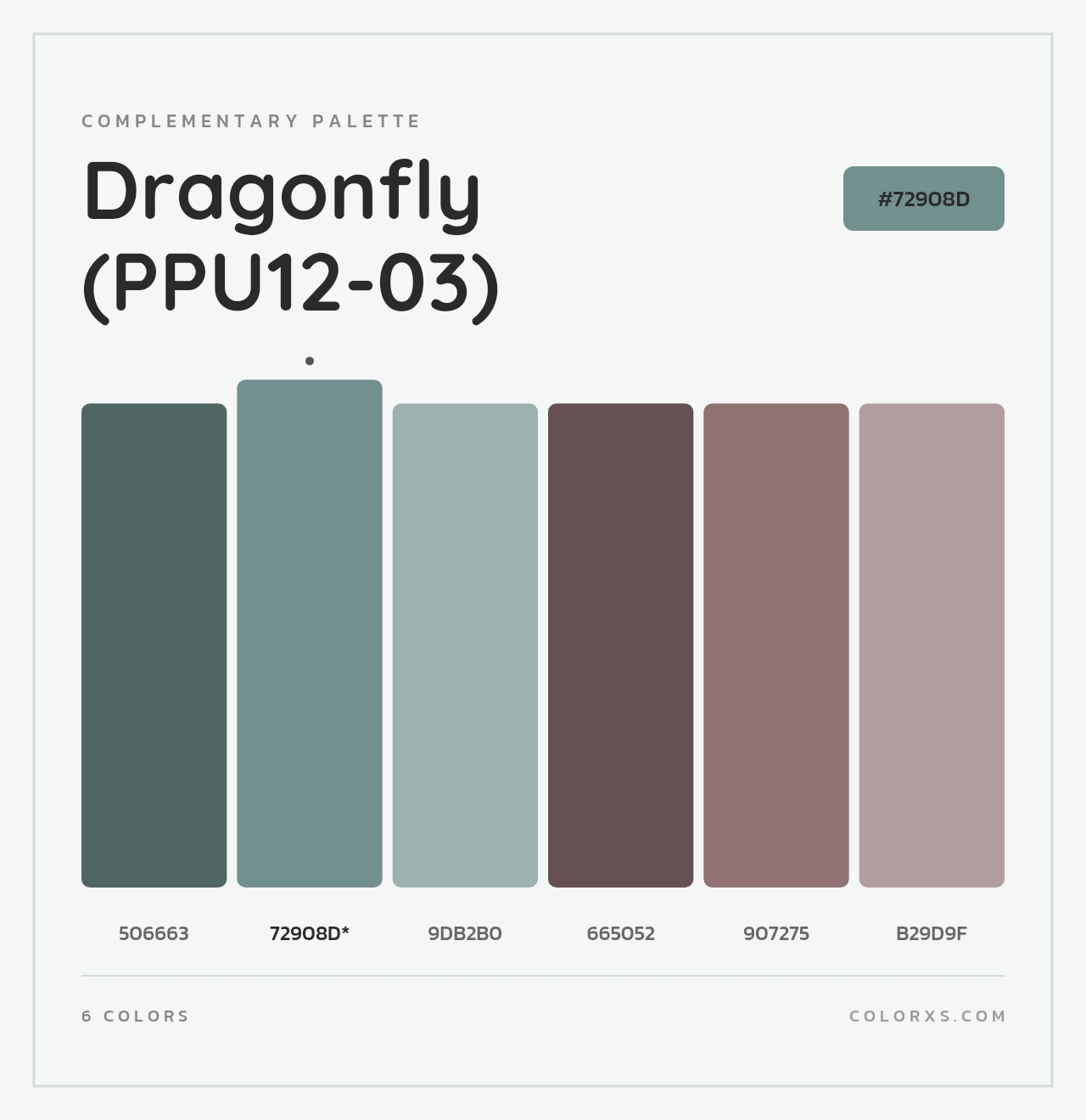 Dragonfly (PPU12-03) - Complementary Color Palette