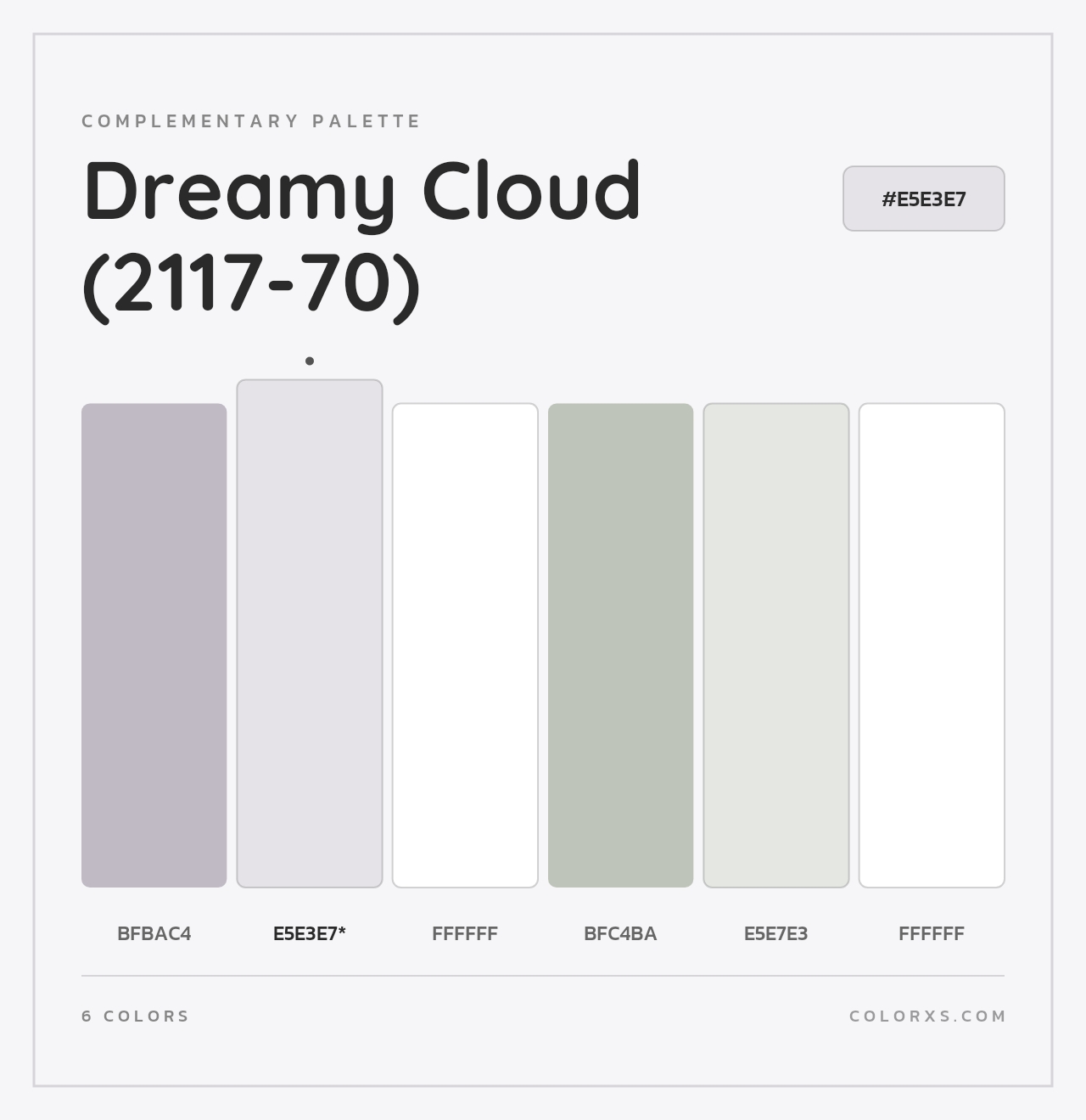 Dreamy Cloud (2117-70) - Complementary Color Palette