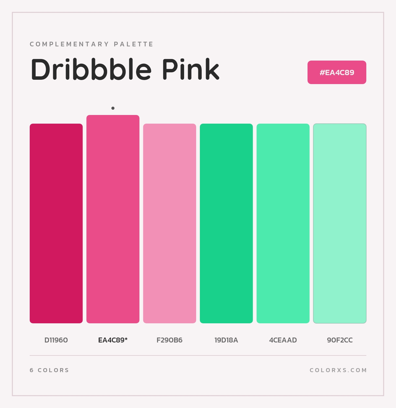 Dribbble Pink - Complementary Color Palette