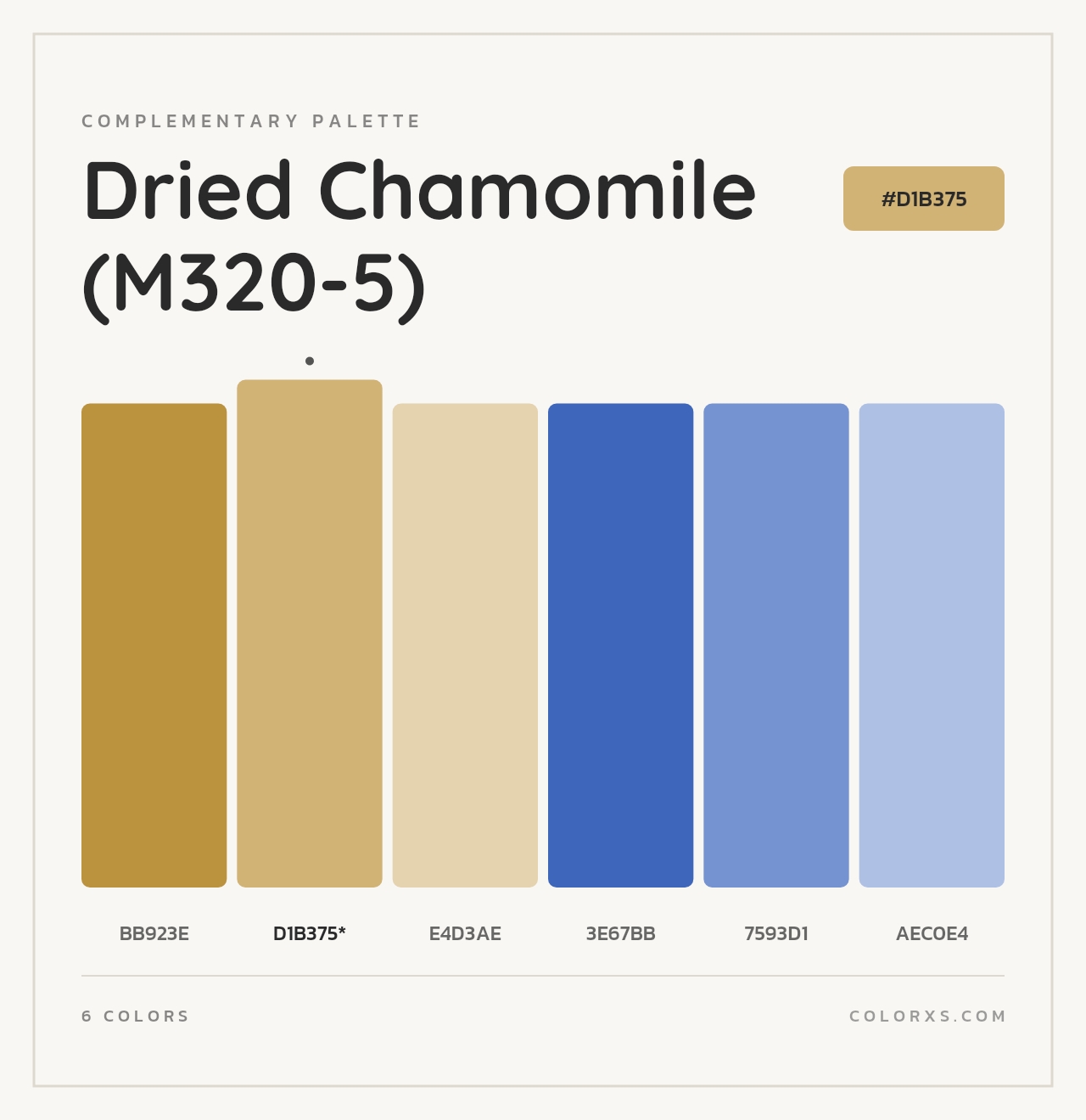 Dried Chamomile (M320-5) - Complementary Color Palette