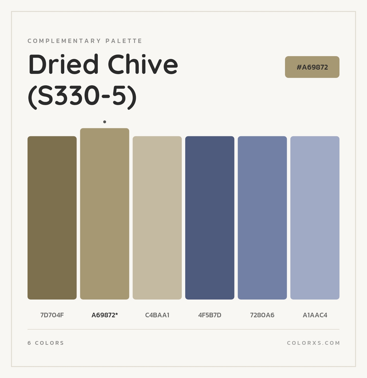 Dried Chive (S330-5) - Complementary Color Palette