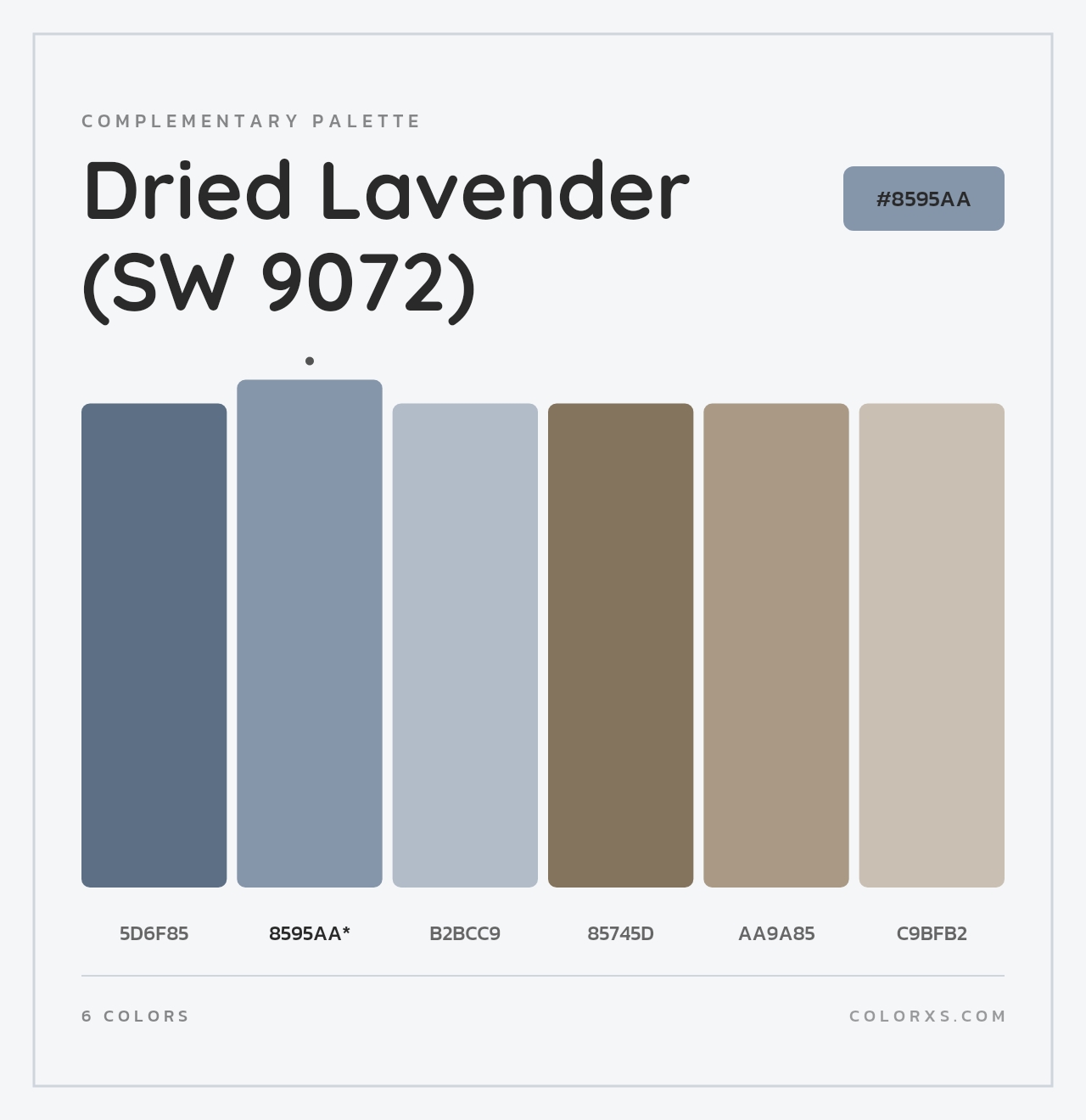 Dried Lavender (SW 9072) - Complementary Color Palette