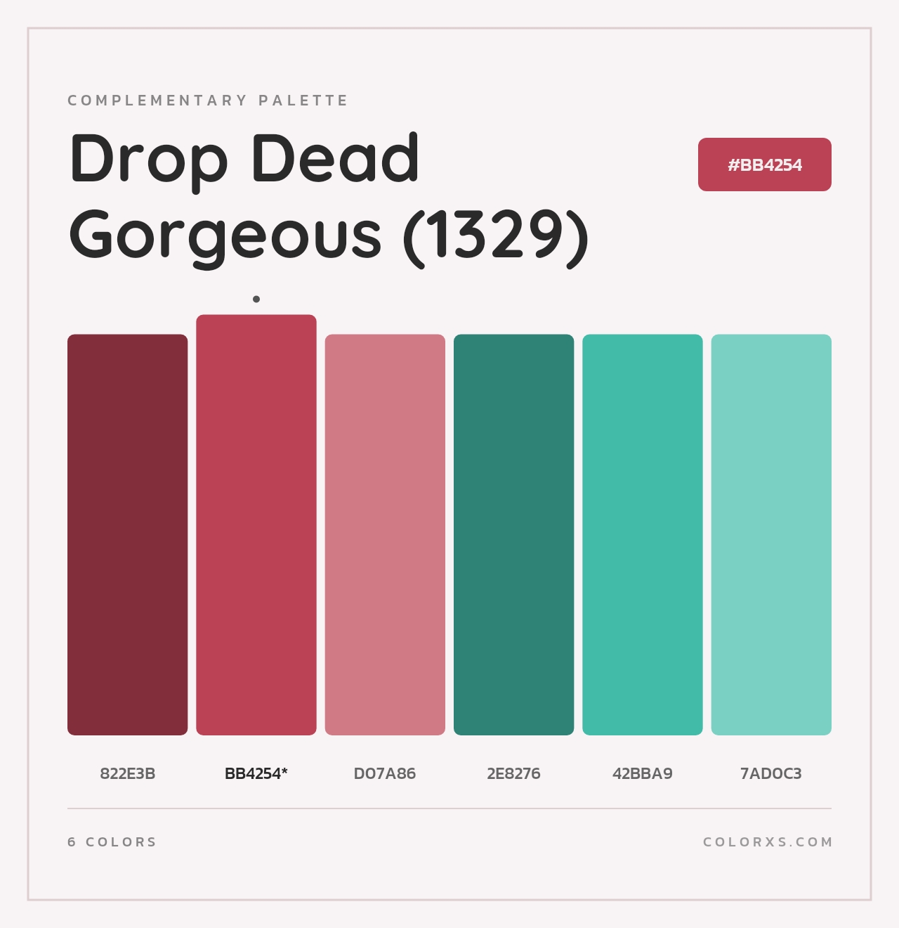 Drop Dead Gorgeous (1329) - Complementary Color Palette