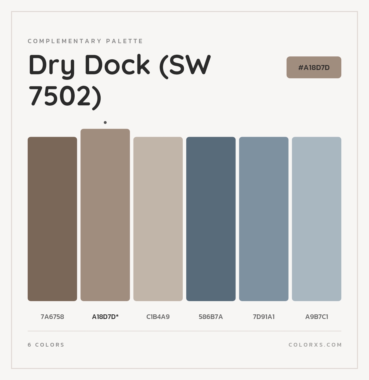 Dry Dock (SW 7502) - Complementary Color Palette