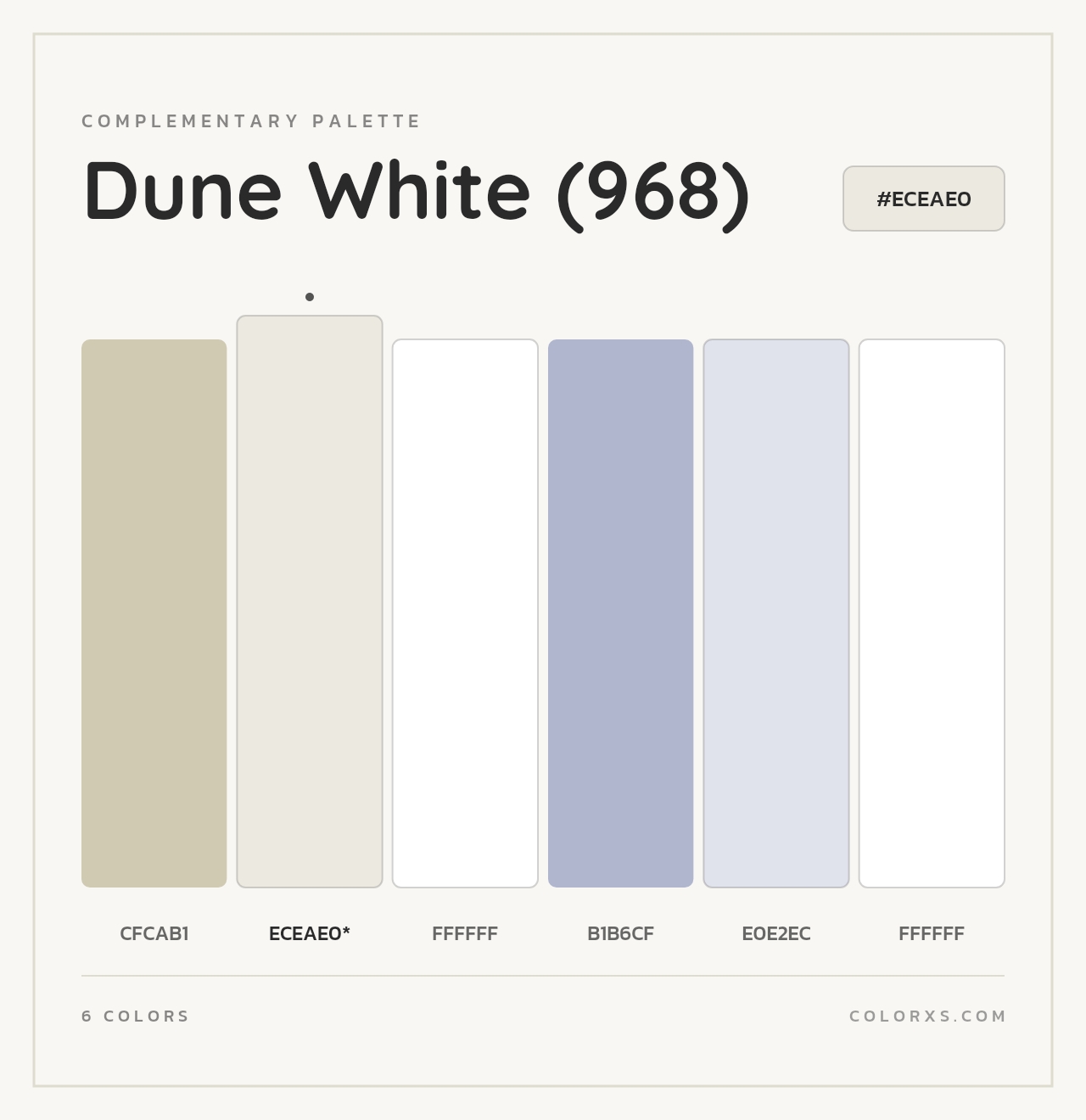 Dune White (968) - Complementary Color Palette