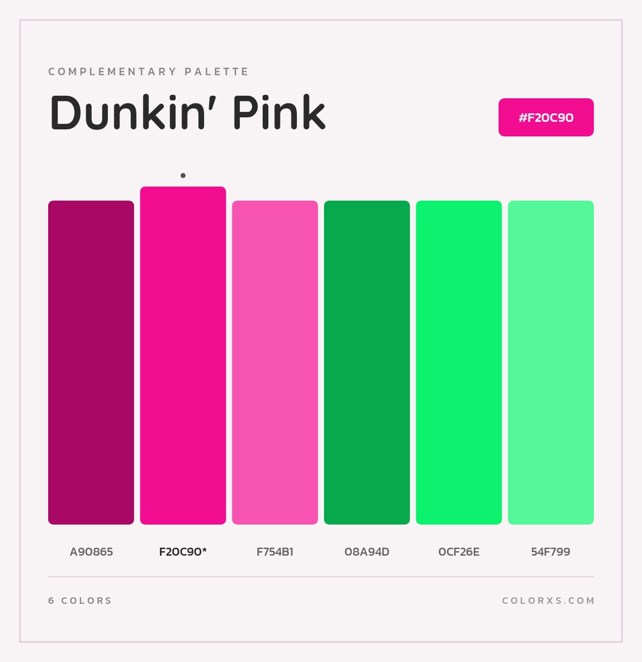 Dunkin' Pink - Complementary Color Palette