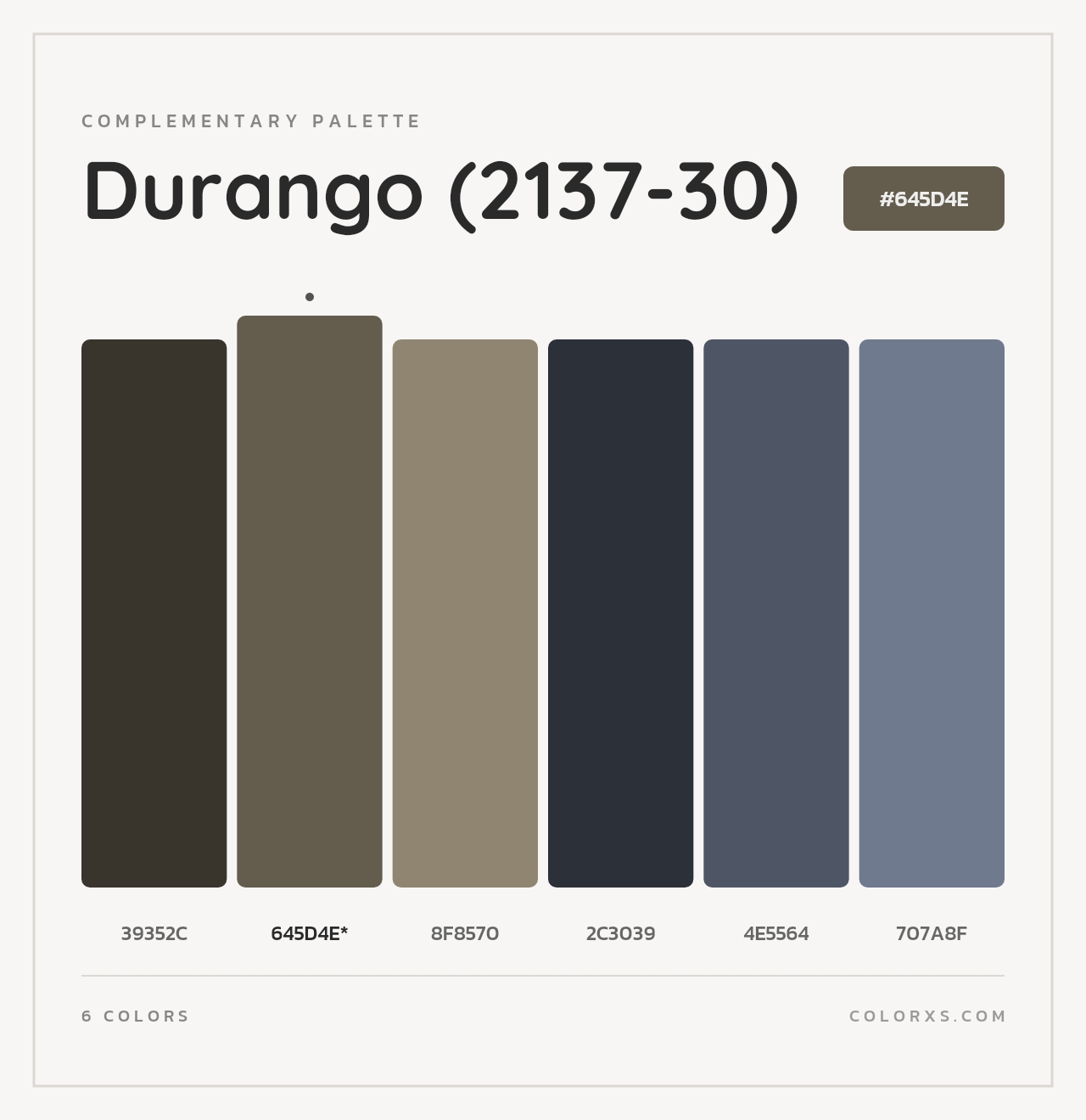 Durango (2137-30) - Complementary Color Palette