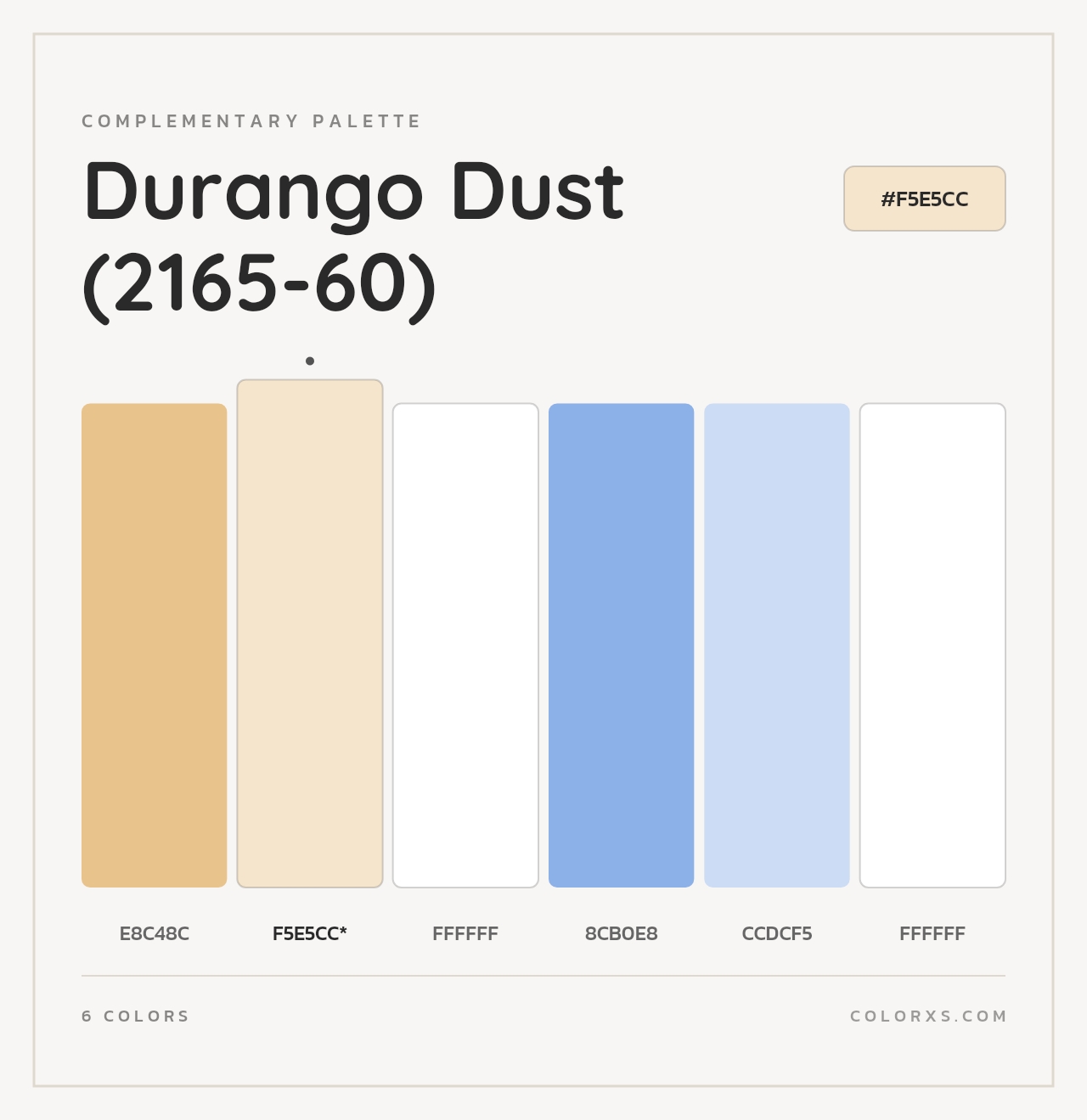 Durango Dust (2165-60) - Complementary Color Palette
