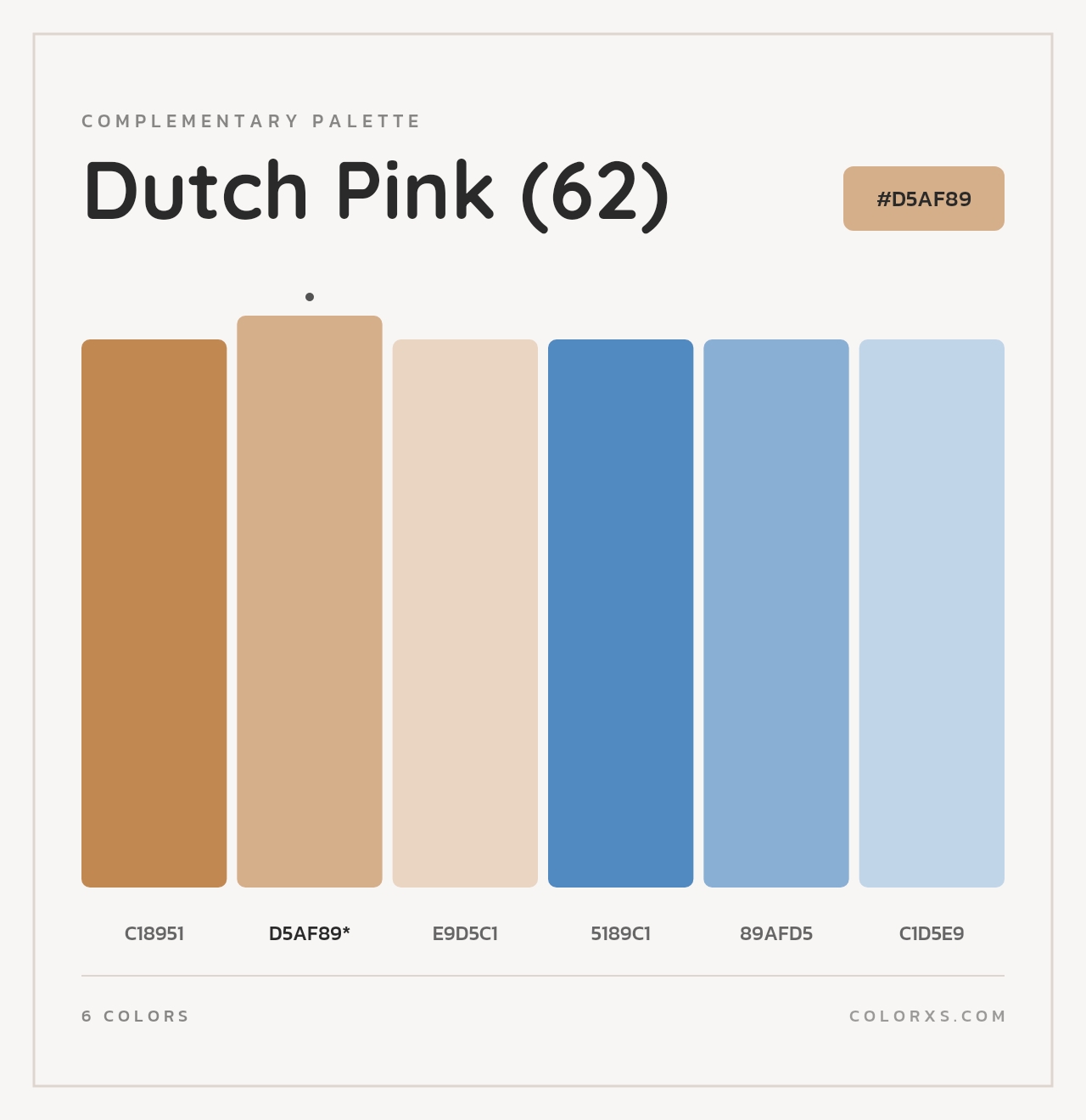 Dutch Pink (62) - Complementary Color Palette