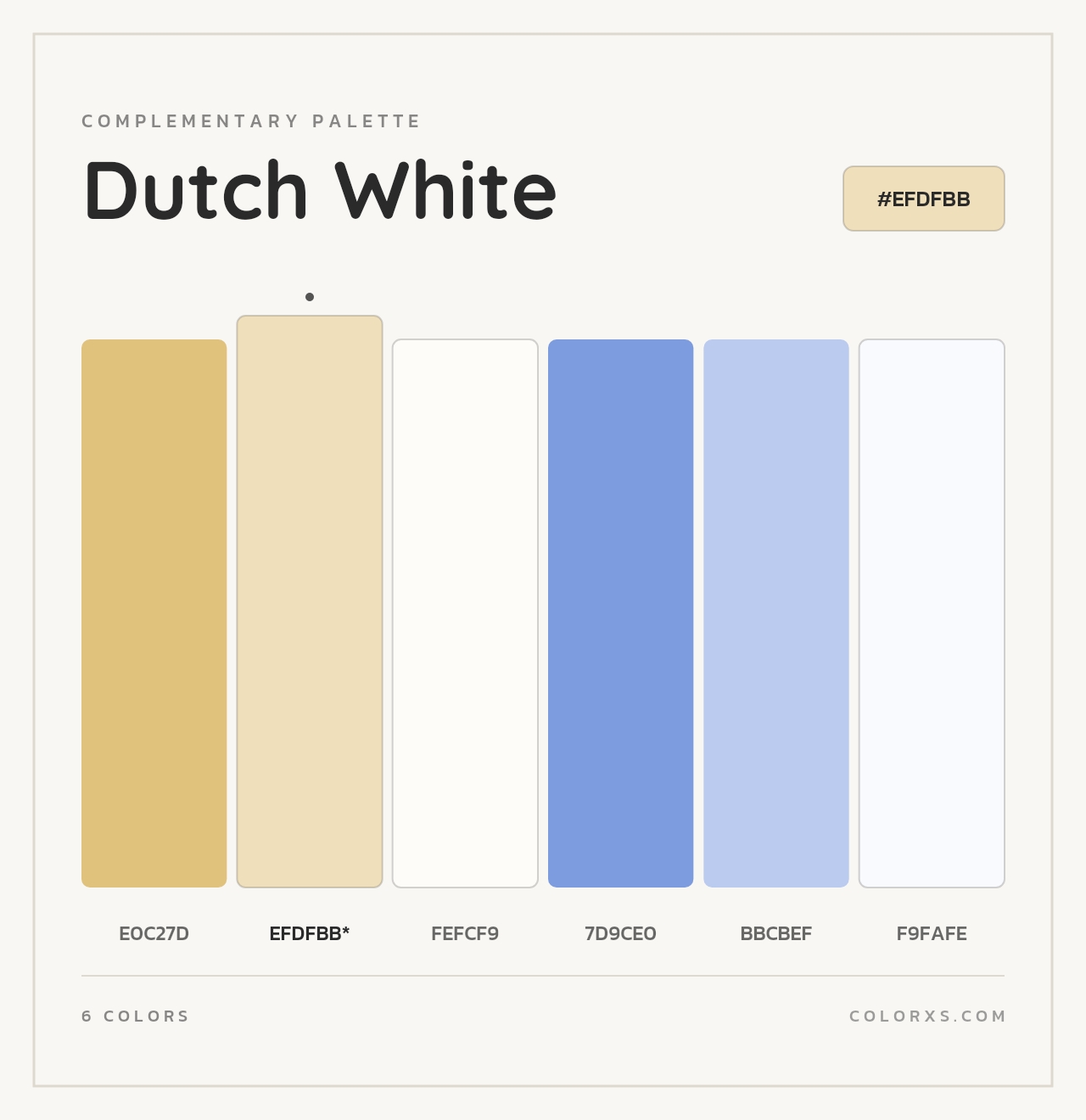 Dutch White - Complementary Color Palette