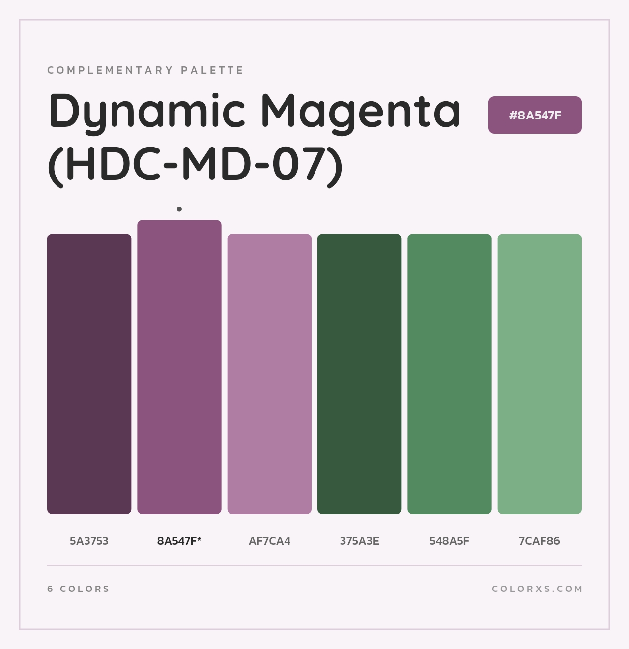 Dynamic Magenta (HDC-MD-07) - Complementary Color Palette