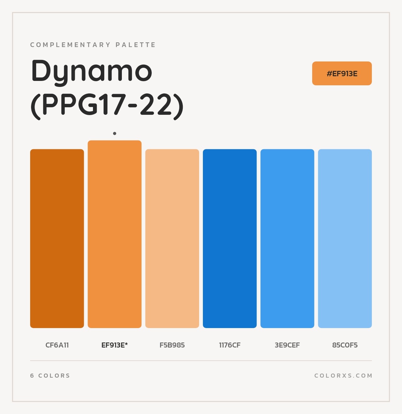 Dynamo (PPG17-22) - Complementary Color Palette