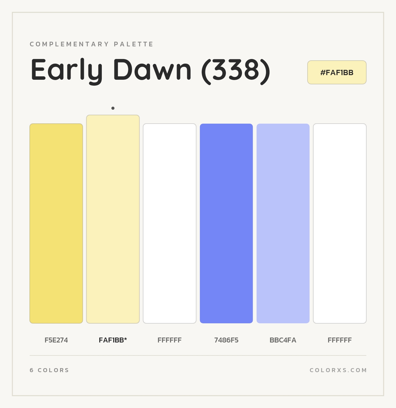 Early Dawn (338) - Complementary Color Palette