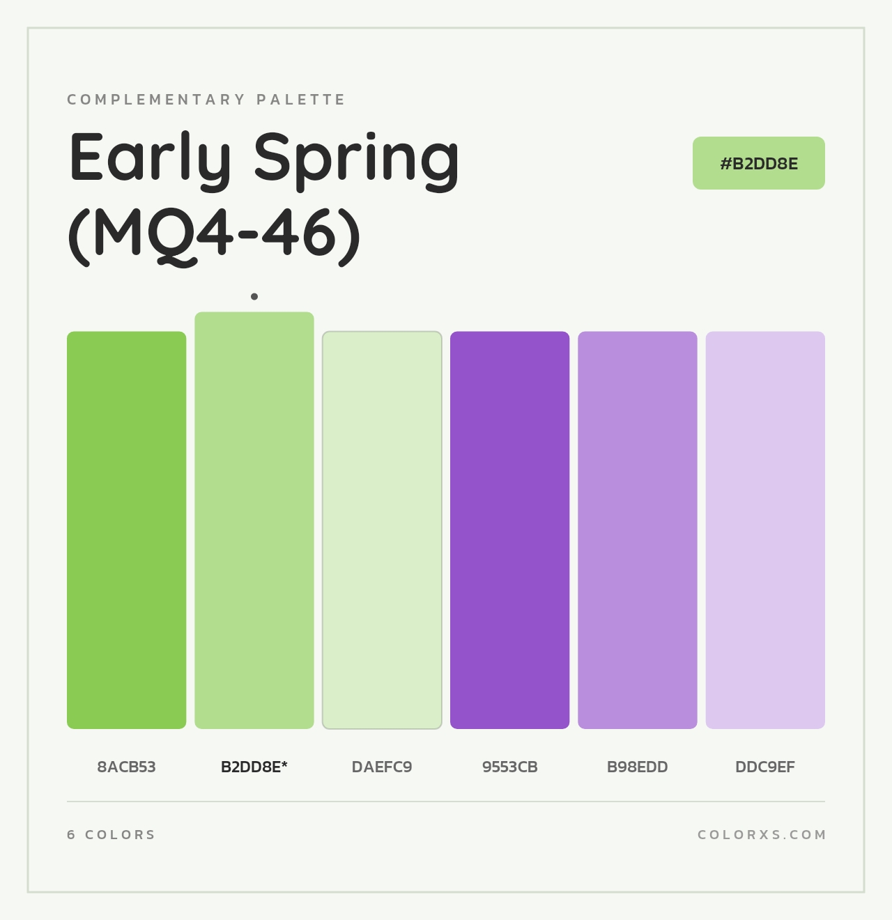 Early Spring (MQ4-46) - Complementary Color Palette