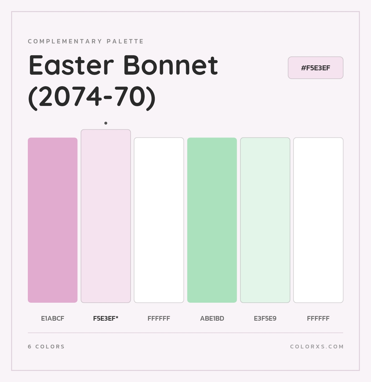 Easter Bonnet (2074-70) - Complementary Color Palette