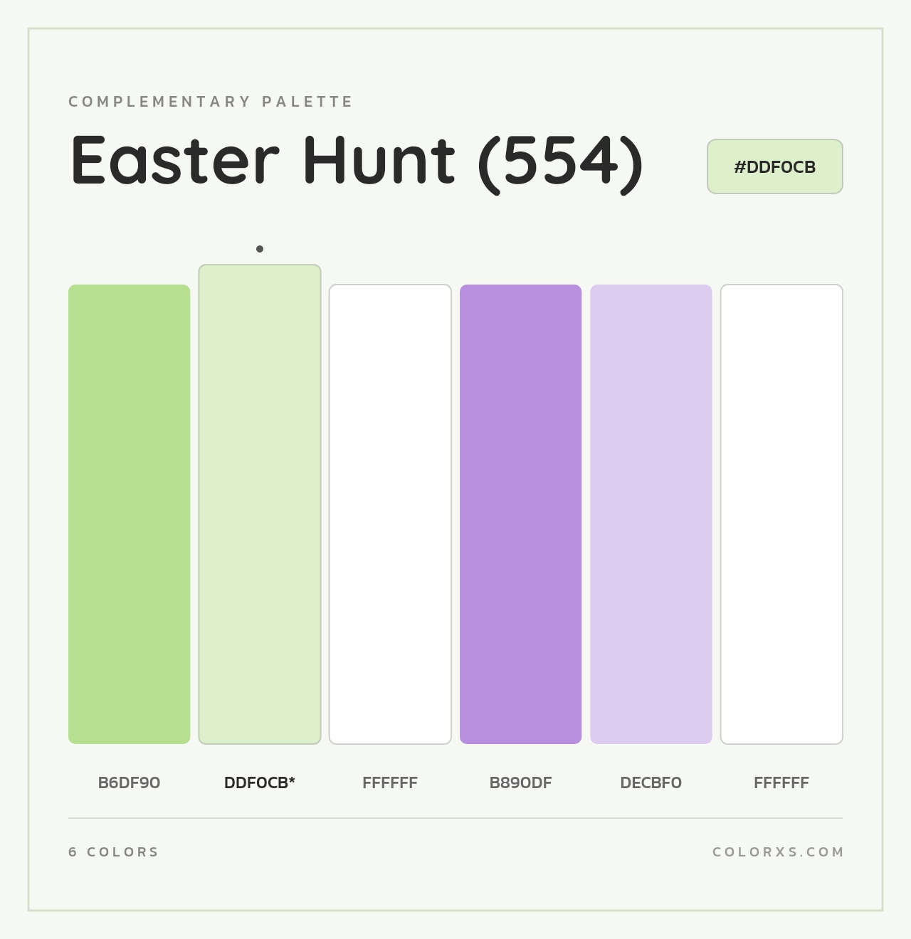 Easter Hunt (554) - Complementary Color Palette