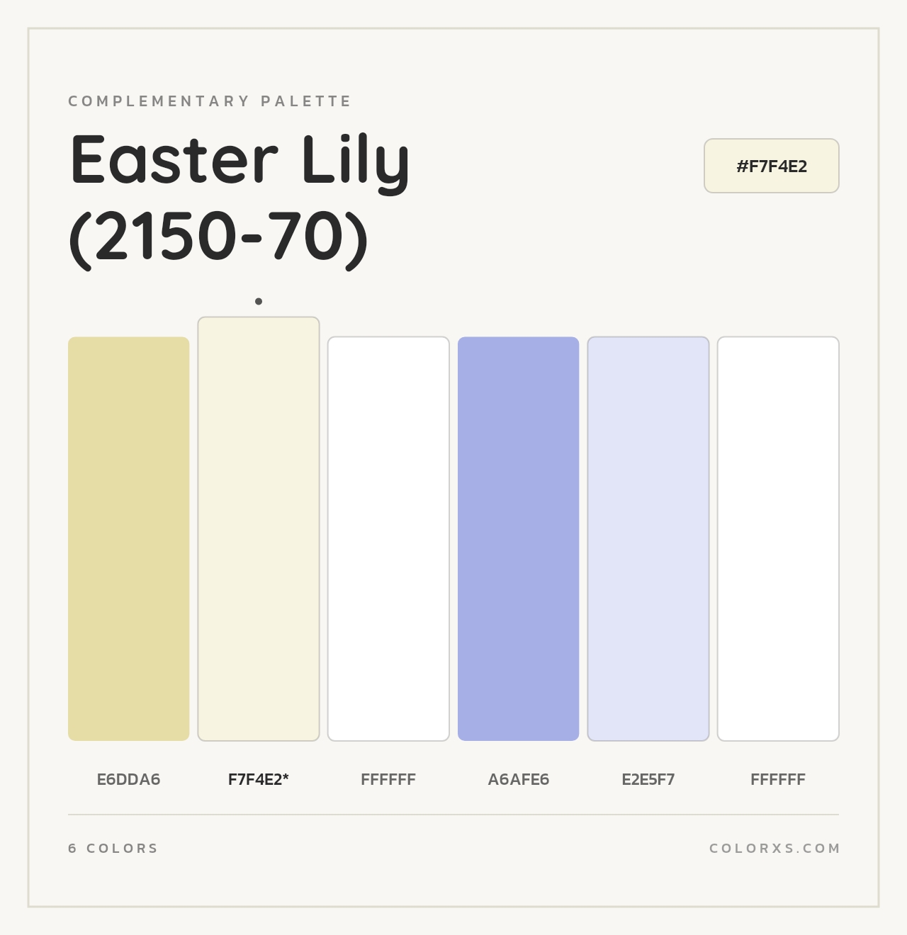 Easter Lily (2150-70) - Complementary Color Palette