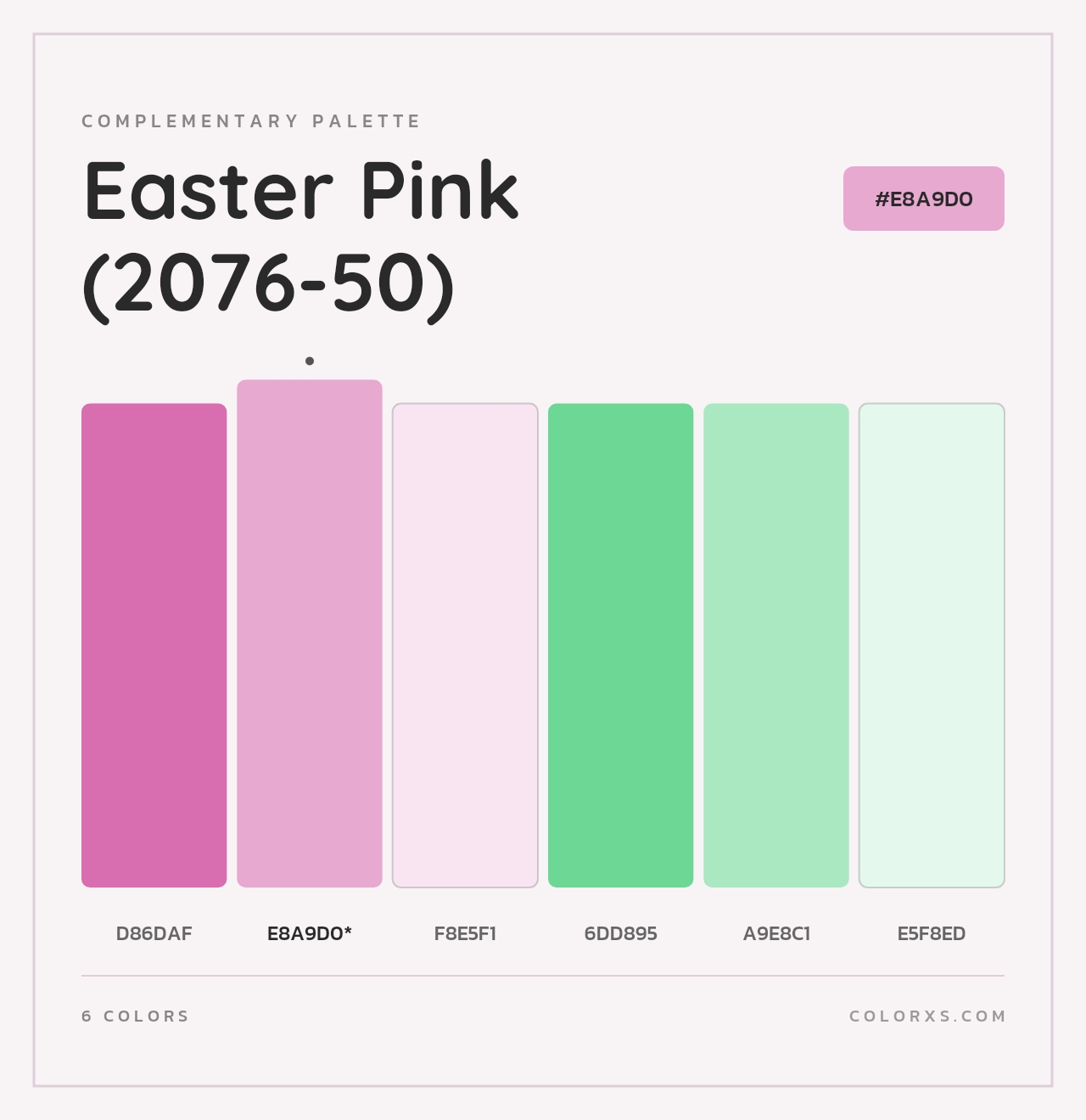 Easter Pink (2076-50) - Complementary Color Palette