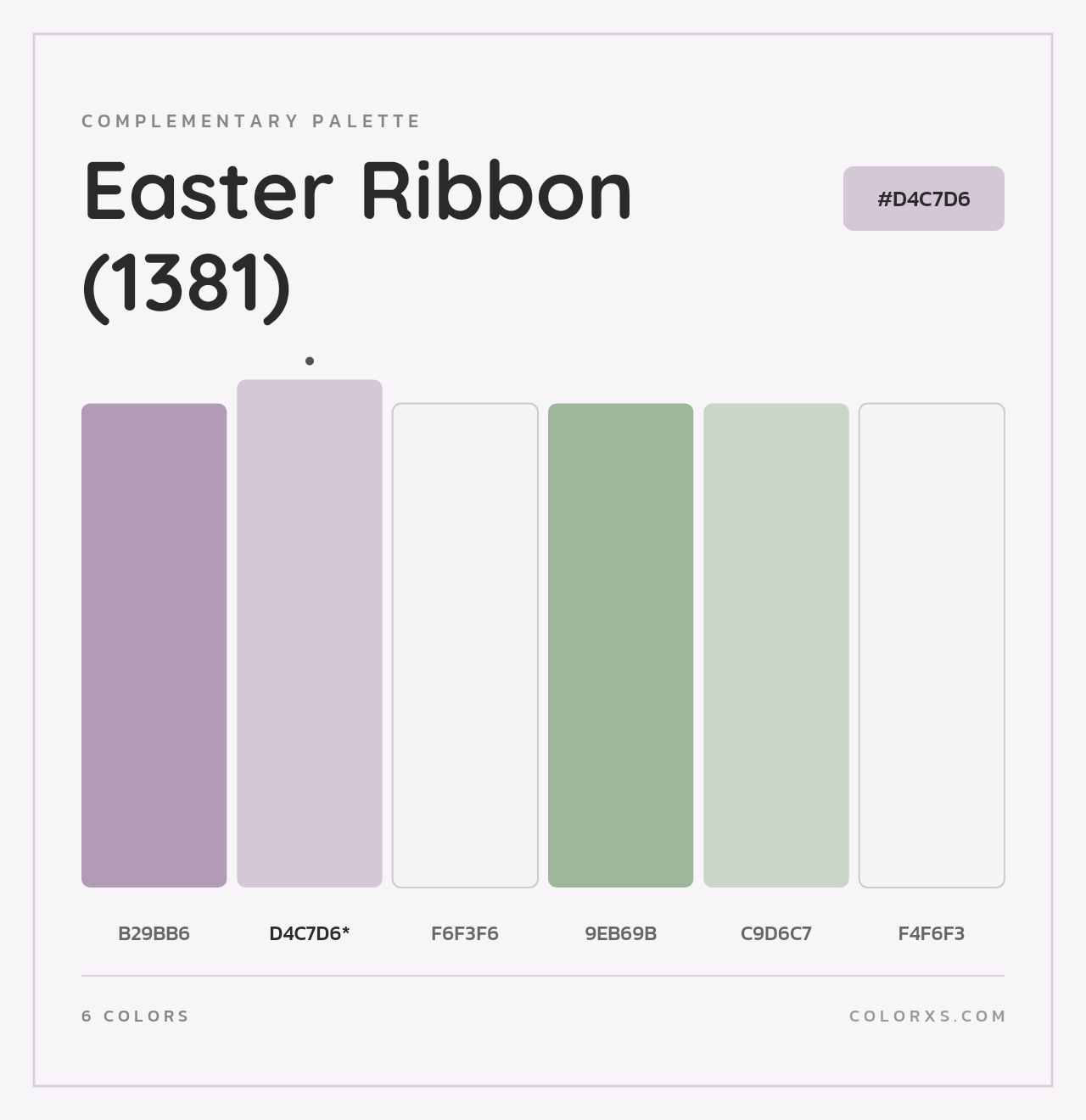 Easter Ribbon (1381) - Complementary Color Palette