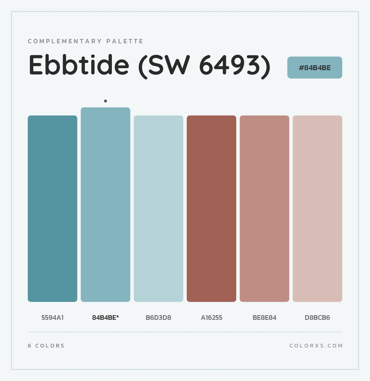Ebbtide (SW 6493) - Complementary Color Palette