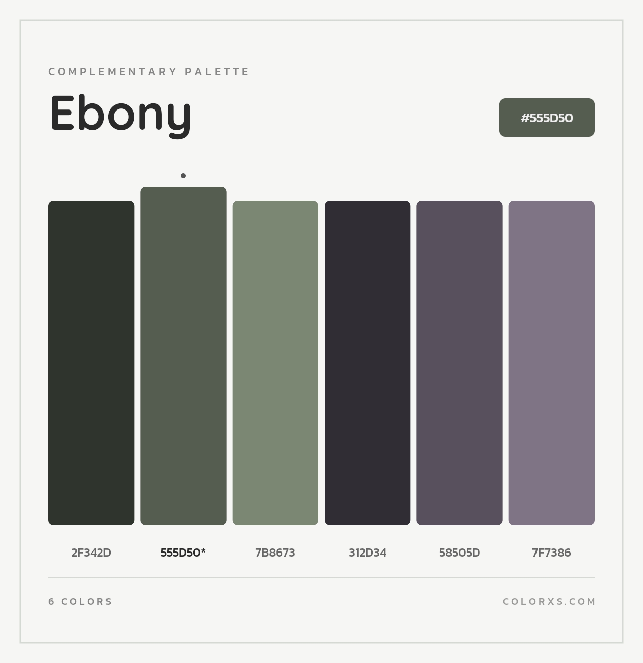 Ebony - Complementary Color Palette