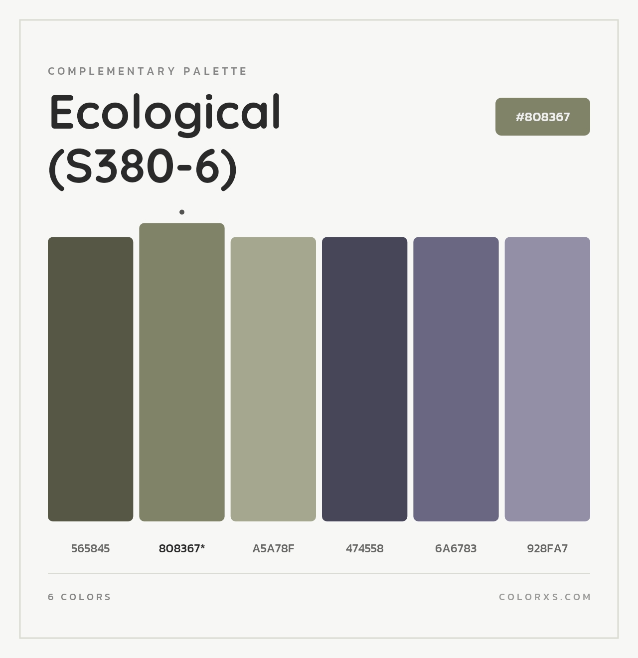 Ecological (S380-6) - Complementary Color Palette