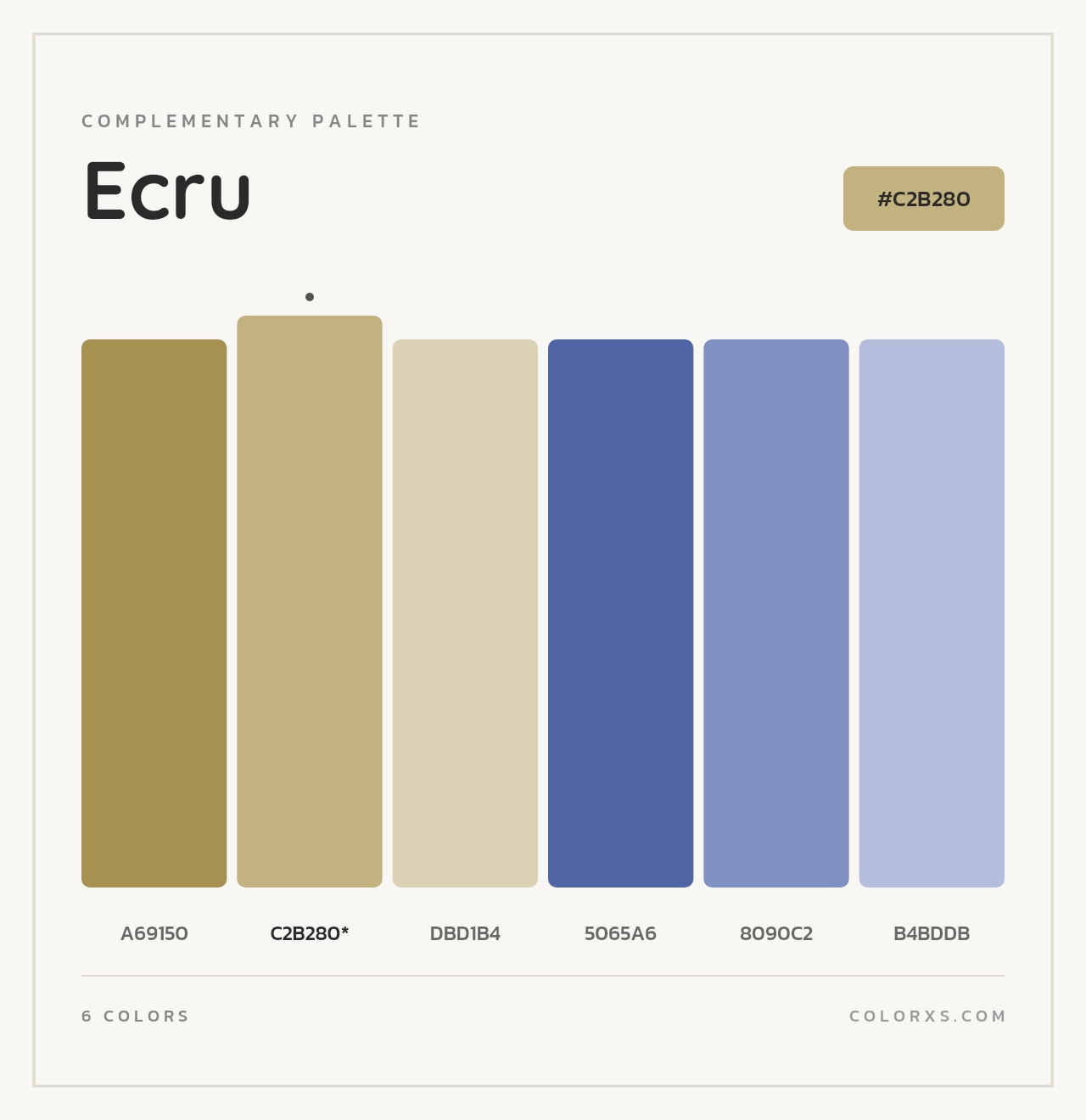 Ecru - Complementary Color Palette