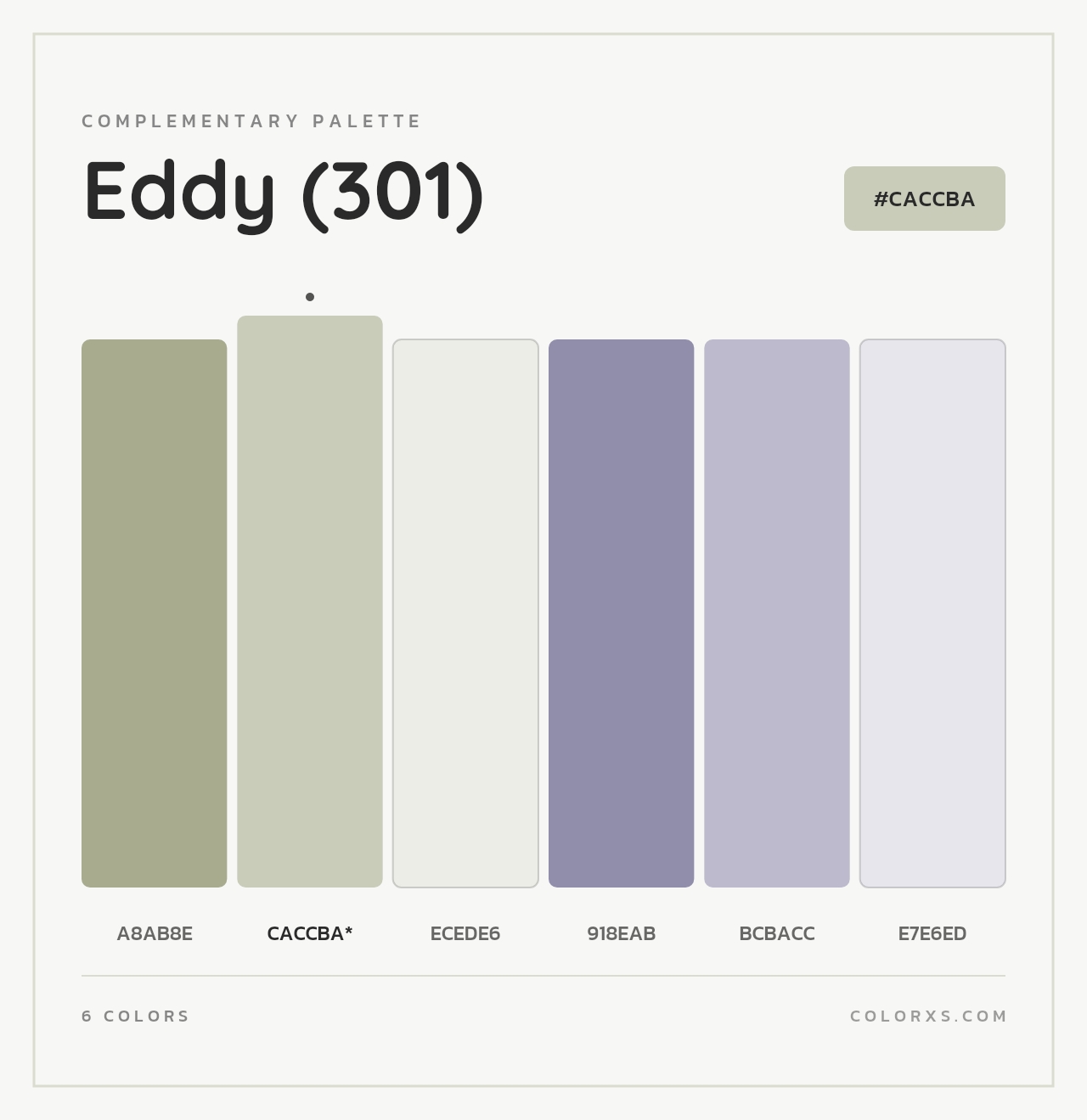 Eddy (301) - Complementary Color Palette