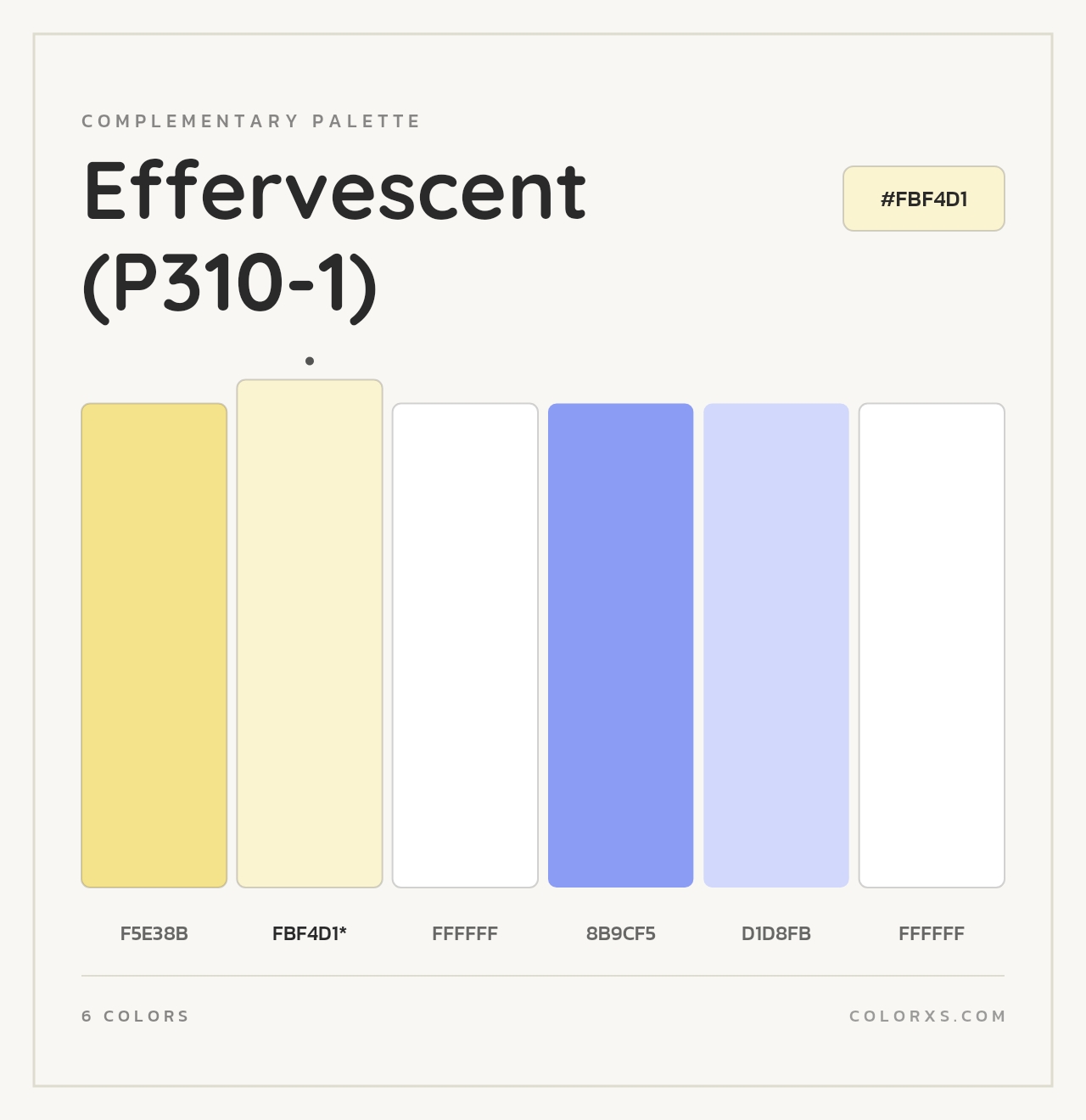 Effervescent (P310-1) - Complementary Color Palette