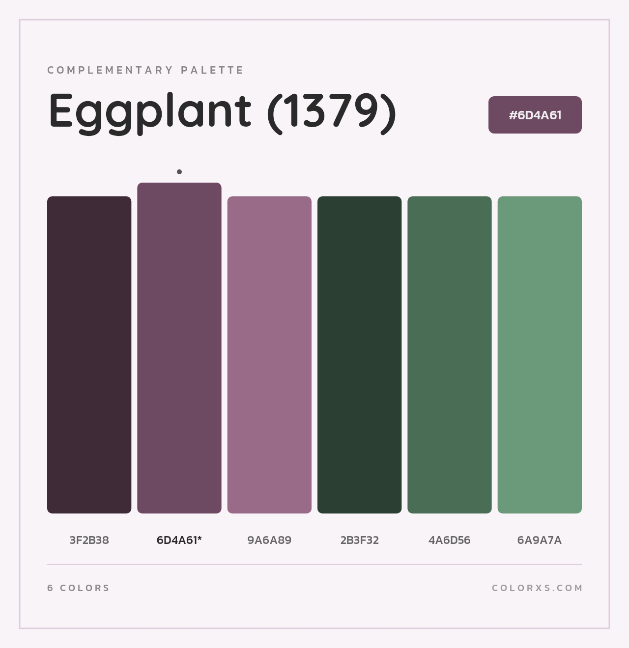 Eggplant (1379) - Complementary Color Palette