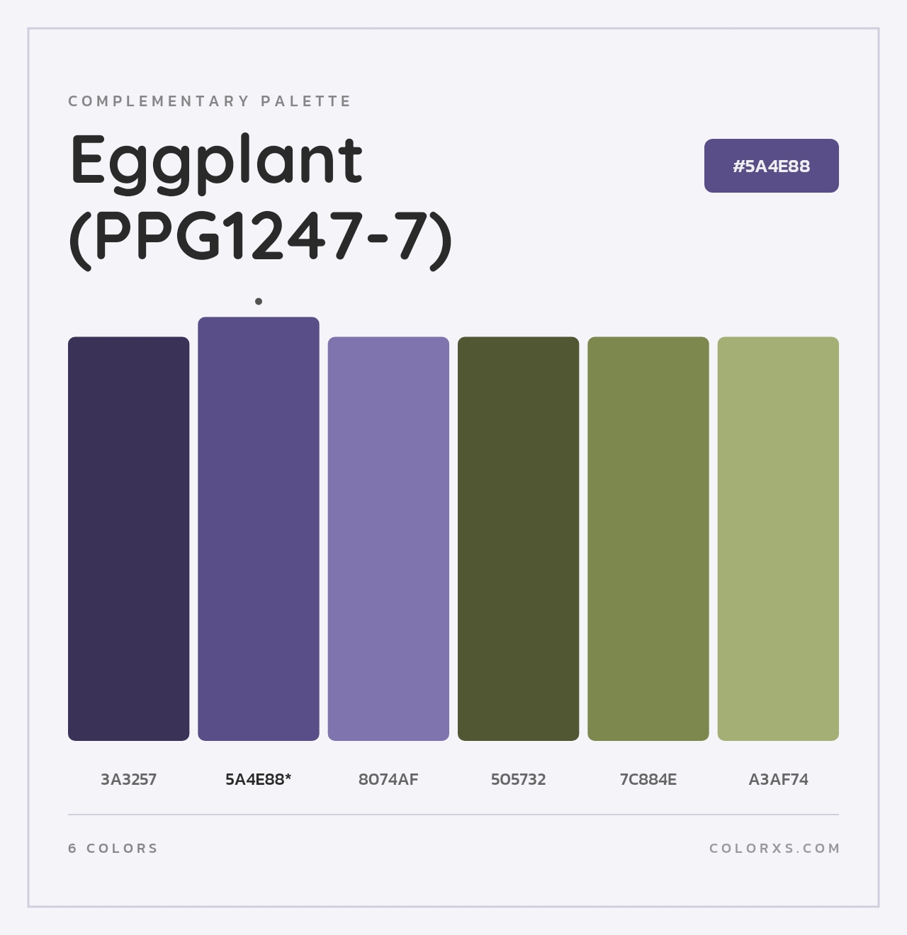 Eggplant (PPG1247-7) - Complementary Color Palette