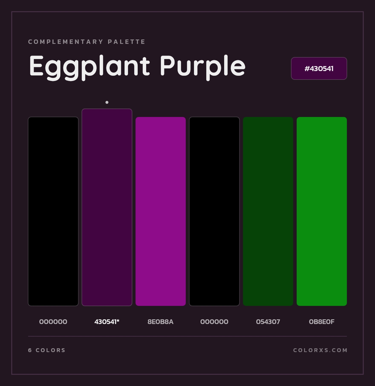 Eggplant Purple - Complementary Color Palette