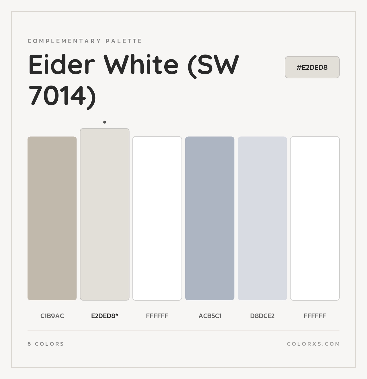 Eider White (SW 7014) - Complementary Color Palette