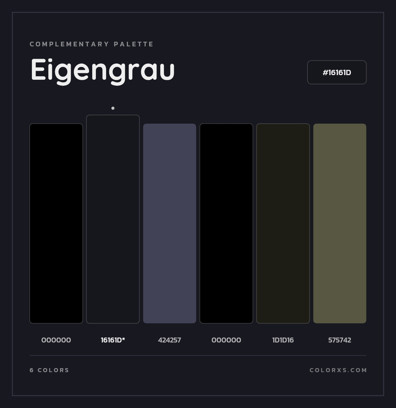 Eigengrau - Complementary Color Palette