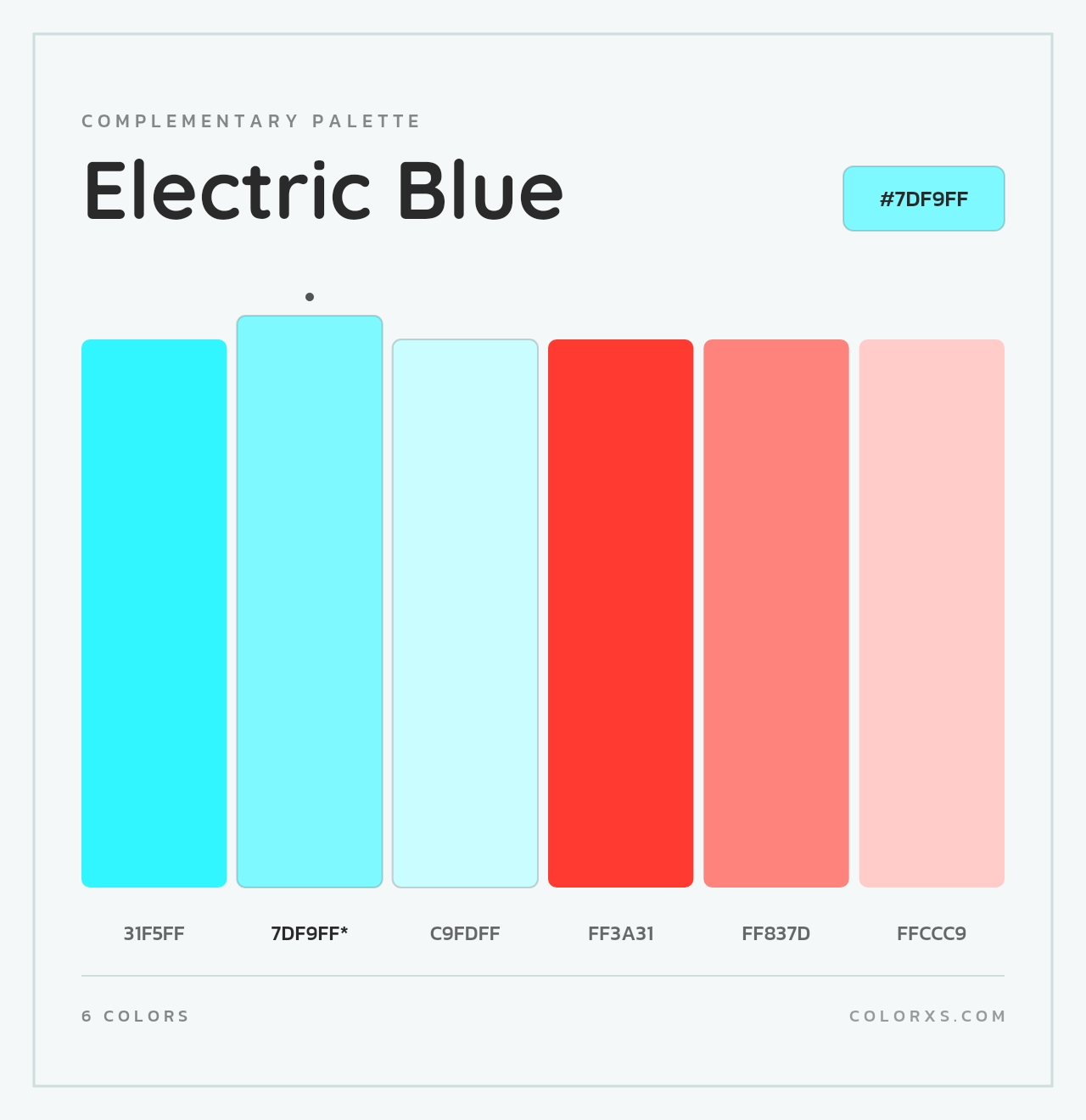 Electric Blue - Complementary Color Palette
