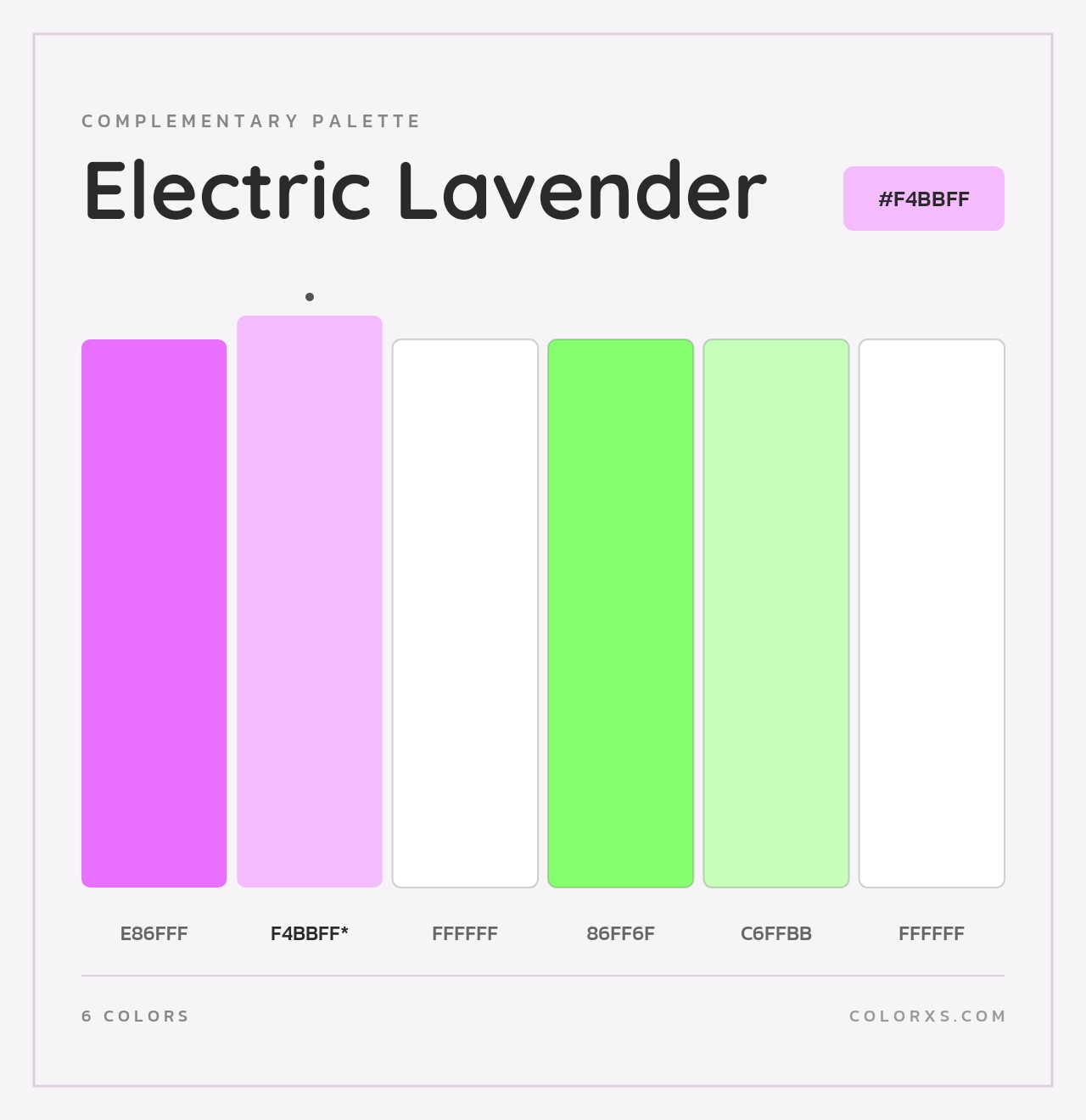 Electric Lavender - Complementary Color Palette