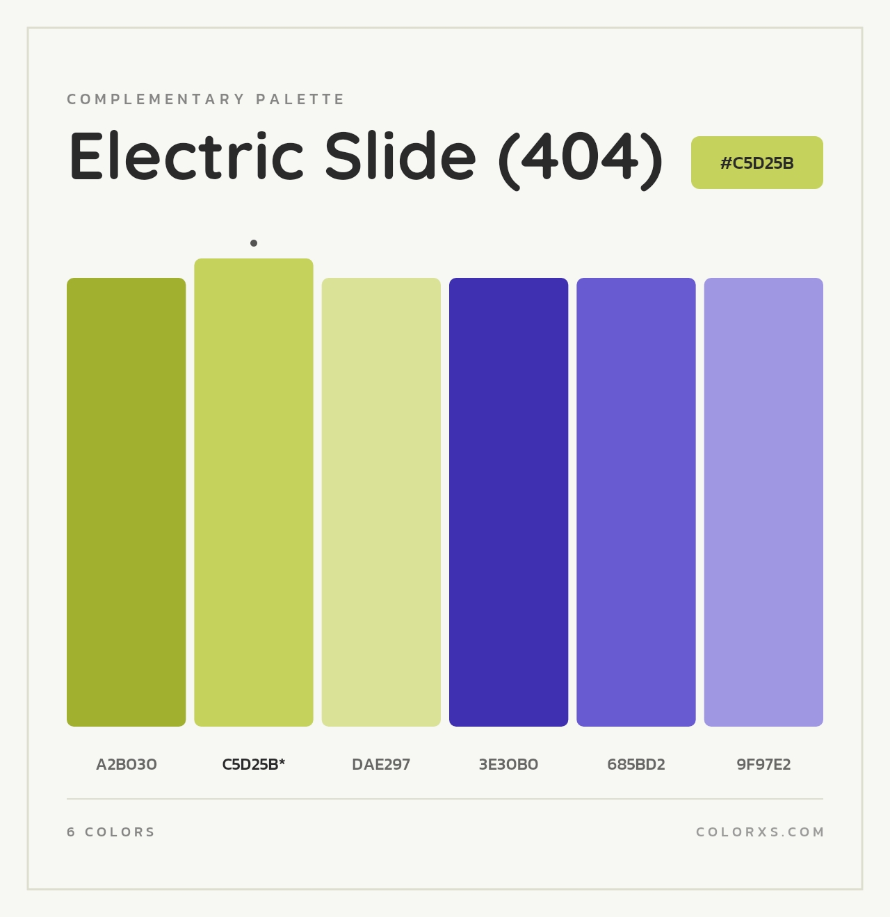 Electric Slide (404) - Complementary Color Palette